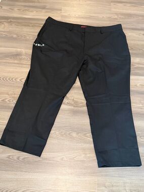 Tesla Work Pants Black Flat Front Mens size 52 x 30 Uniform Cotton Polyester